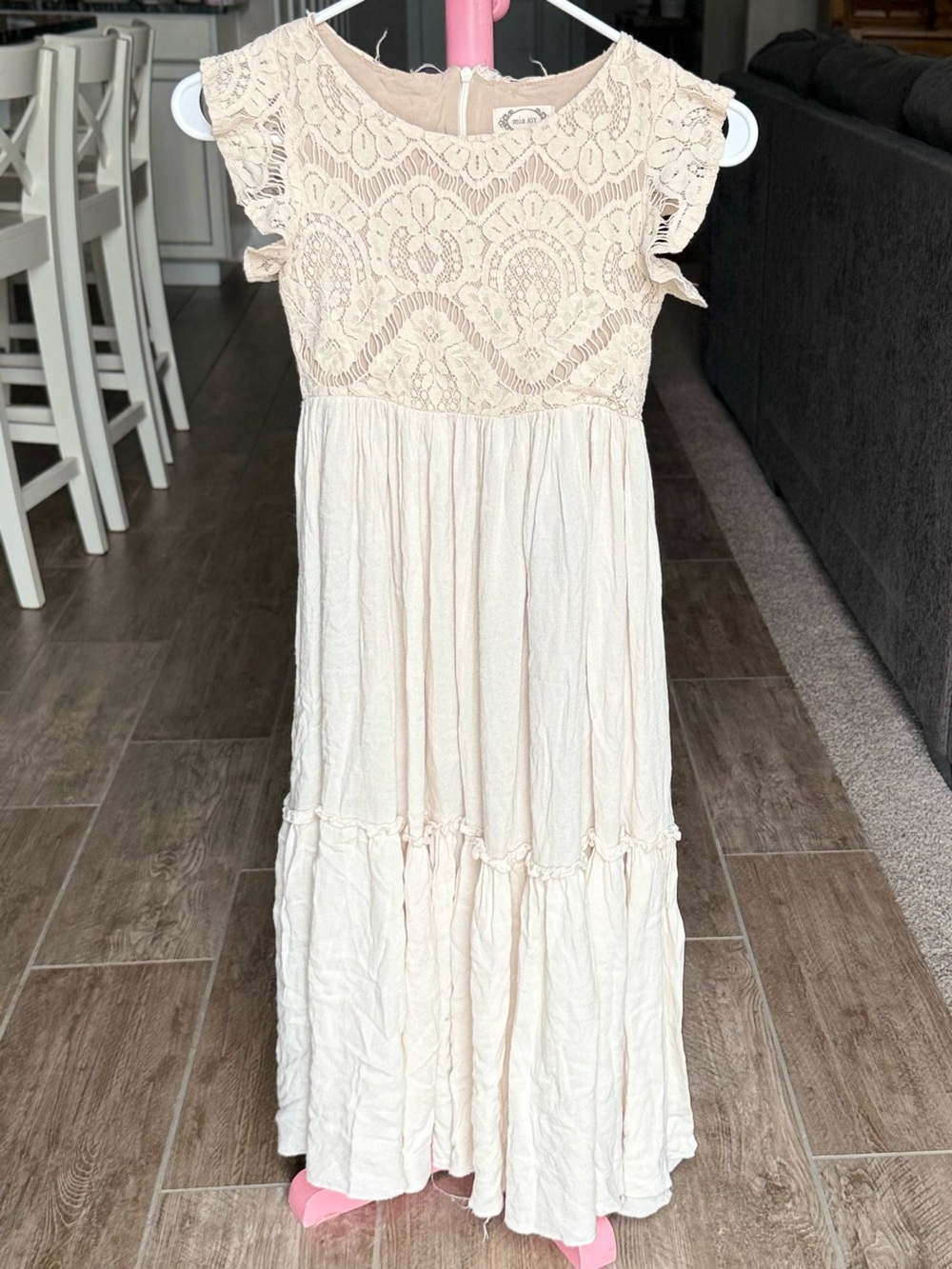 Mia Joy Joyfolie Cream Lace Bodice Maxi Dress
